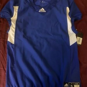 Adidas Techfit Hyped Football Jersey Blue/White NWT M SZ XL